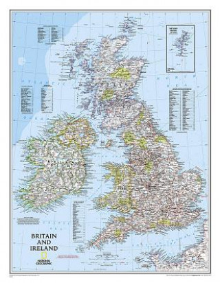 Printed items Britain And Ireland Executive Laminated Map National Geographic Maps