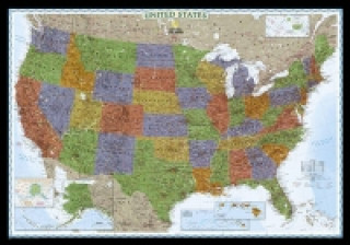 Tiskovina United States Classic, Enlarged &, Laminated National Geographic Maps