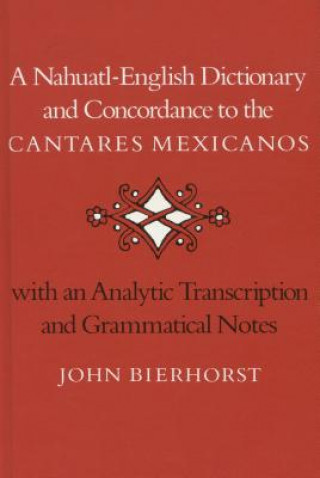 Kniha Nahuatl-English Dictionary and Concordance to the `Cantares Mexicanos' John Bierhorst