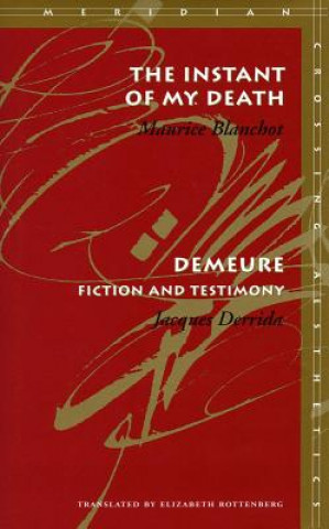 Carte Instant of My Death Maurice Blanchot