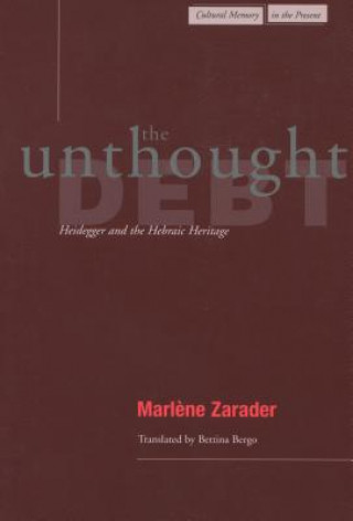 Книга Unthought Debt Marlene Zarader