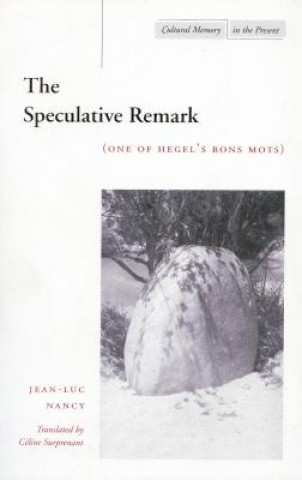 Book Speculative Remark Jean-Luc Nancy