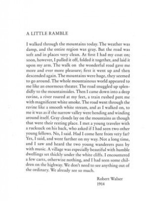 Kniha Little Ramble Robert Walser
