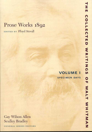 Libro Collected Writings of Walt Whitman Walter Whitman