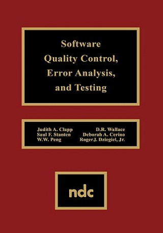 Knjiga Software Quality Control, Error, Analysis Judith A. Clapp