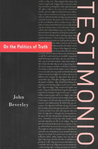 Libro Testimonio John R. Beverley