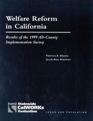 Knjiga Welfare Reform in California Patricia A. Ebener