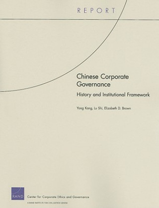 Kniha Chinese Corporate Governance Yong Kang