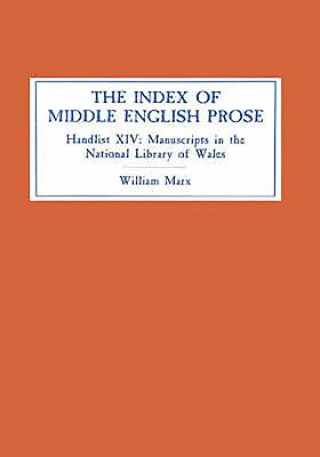 Book The Index of Middle English Prose William Marx
