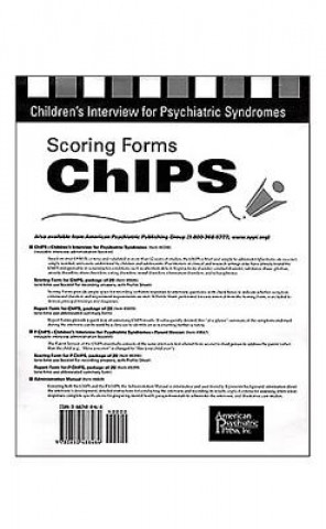 Kniha Scoring Forms for ChIPS Elizabeth B. (Children's Hospital of Philadelphia ) Weller