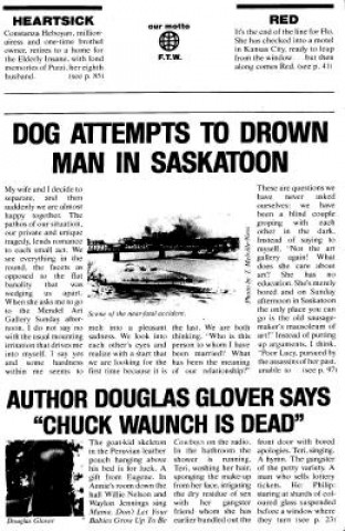 Książka Dog Attempts to Drown Man in Saskatoon Douglas Glover