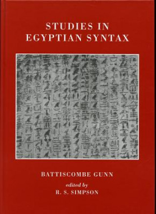 Książka Studies in Egyptian Syntax B. Gunn