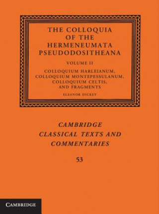 Könyv Colloquia of the Hermeneumata Pseudodositheana 