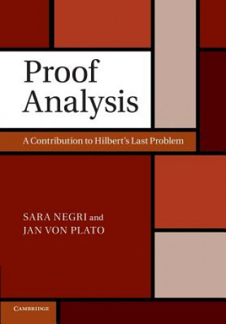 Kniha Proof Analysis Sara Negri