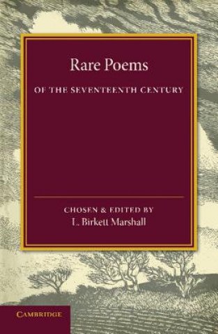 Book Rare Poems of the Seventeenth Century L. Birkett Marshall