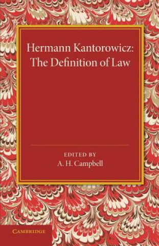 Kniha Definition of Law Hermann Kantorowicz