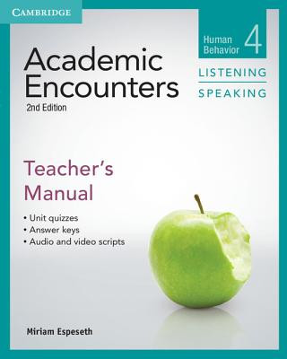 Book Academic Encounters Level 4 Teacher's Manual Listening and Speaking Miriam Espeseth