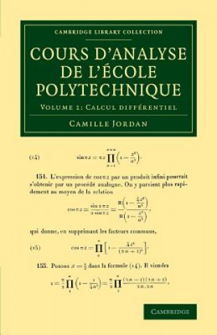 Carte Cours d'analyse de l'ecole polytechnique: Volume 1, Calcul differentiel Camille Jordan
