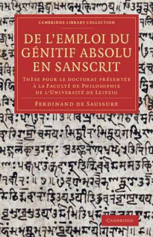Könyv De l'emploi du genitif absolu en Sanscrit Ferdinand de Saussure