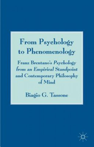 Knjiga From Psychology to Phenomenology Biagio G. Tassone