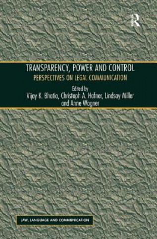 Kniha Transparency, Power, and Control Christoph A. Hafner