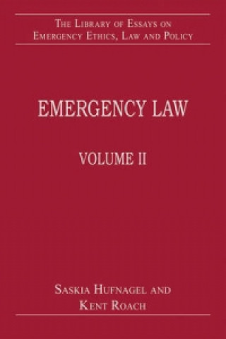 Książka Emergency Law Kent Roach