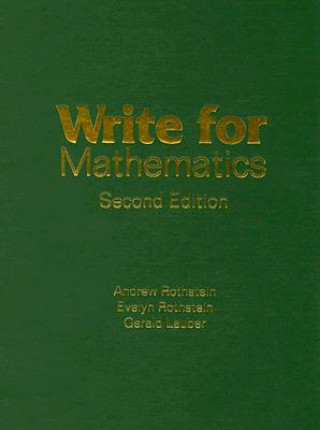 Książka Write for Mathematics Andrew S. Rothstein