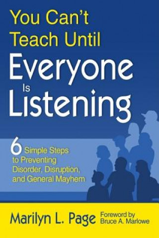 Könyv You Can't Teach Until Everyone Is Listening Marilyn L. Page