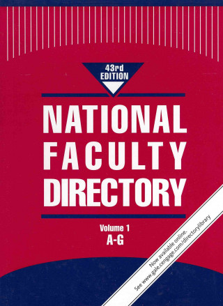 Książka National Faculty Directory Gale Editor