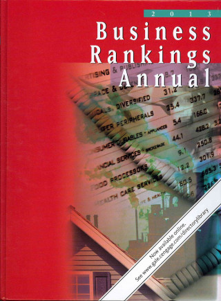 Carte Business Rankings Annual 4 Volume Set Gale Cengage Learning