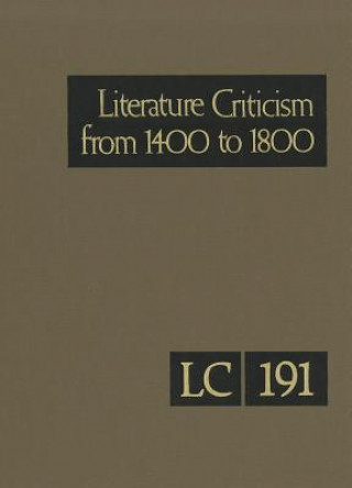 Buch Literature Criticism from 1400-1800, Volume 191 Lawrence J. Trudeau