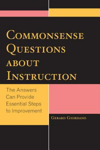 Buch Commonsense Questions about Instruction Gerard Giordano