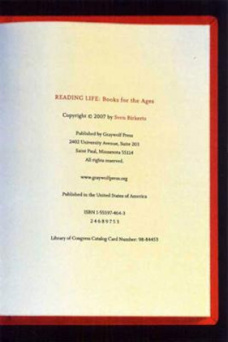 Book Reading Life Sven Birkerts