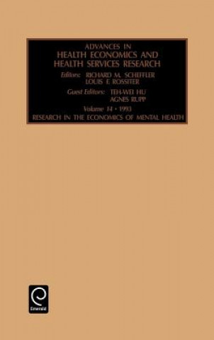 Kniha Research in the Economics of Mental Health Hu Tei-Wei Hu