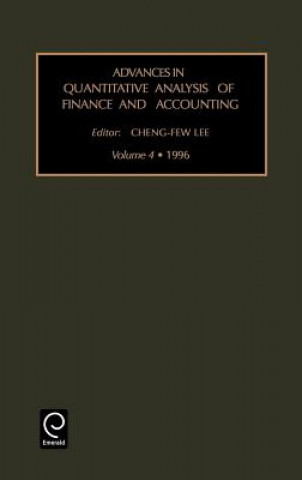 Carte Advances in quantitative analysis of finance and accounting Jenny Lee