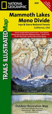 Materiale tipărite Mammoth Lakes Mono Divide Inyo & Sierra National Forests National Geographic Maps