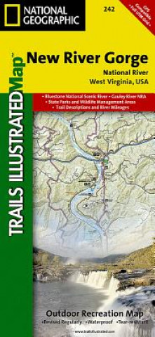 Tiskovina New River Gorge National River National Geographic Maps