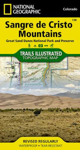 Materiale tipărite Sangre De Cristo Mountains, Great Sand Dunes National Park National Geographic Maps
