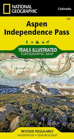 Tlačovina Aspen Independence Pass National Geographic Maps