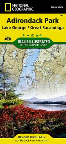 Materiale tipărite Adirondack Park National Geographic Maps