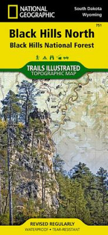 Prasa Black Hills National Forest, Northeast National Geographic Maps