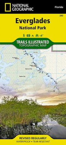 Tiskovina Everglades National Park National Geographic Maps