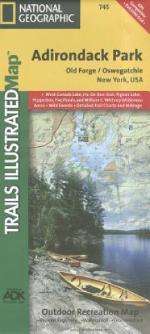 Tlačovina Adirondack Park Old Forge Oswegatchie National Geographic Maps