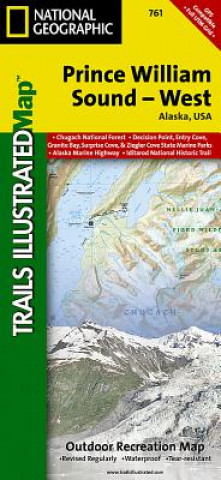 Prasa Prince William Sound - West National Geographic Maps