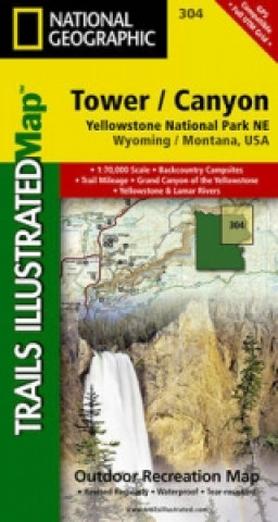Nyomtatványok Yellowstone Ne/tower/canyon National Geographic Maps