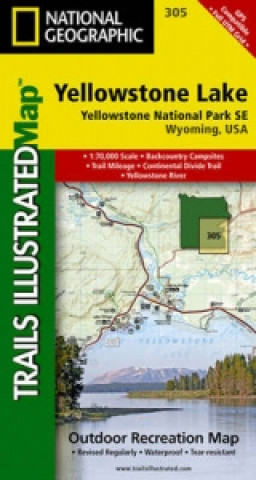 Nyomtatványok Yellowstone Se/yellowstone Lake National Geographic Maps