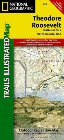 Nyomtatványok Theodore Roosevelt National Park/Maah Daah Hey Trail National Geographic Maps