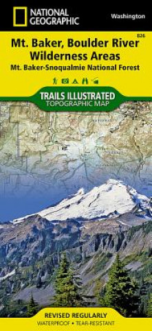 Materiale tipărite Mount Baker & Boulder River Wilderness Areas, Mount Baker-Snoqualmie National Forest National Geographic Maps