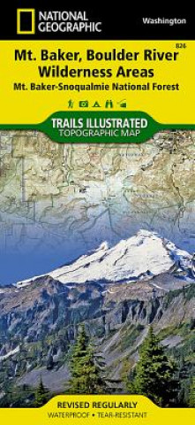 Έντυπα Mount Baker & Boulder River Wilderness Areas, Mount Baker-Snoqualmie National Forest National Geographic Maps