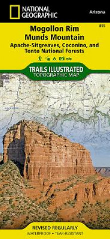Materiale tipărite Mogollon Rim & Munds Mountain Wilderness Areas, Apache-Sitgreaves, Coconino & Tonto National Forests National Geographic Maps